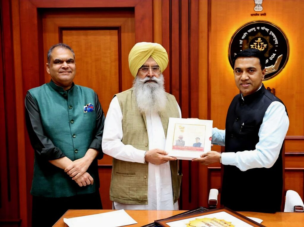 Punjab Cabinet Ministers Sanjeev Arora & Gurmeet Singh Khudian Invite Goa CM to 350th Martyrdom Anniversary Events of Sri Guru Tegh Bahadur Sahib Ji 3