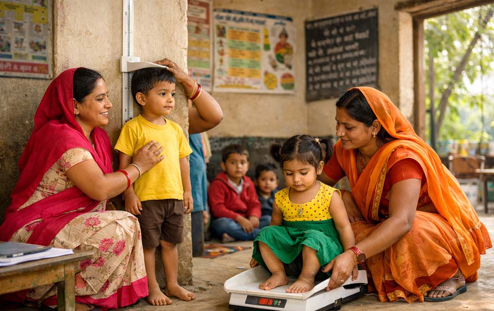1.43 करोड़ बच्चों का परीक्षण कर फरवरी में पोषण स्थिति में सुधार किया गया