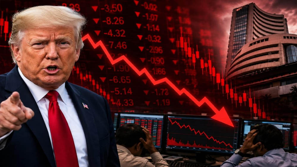 Stock Market Crash: ट्रंप के ईरान वाले बयान के बाद बाजार में बड़ी बिकवाली, सेंसेक्स-निफ्टी में भारी गिरावट