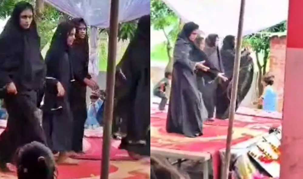गोंडा स्कूल में छात्राओं को बुर्का पहनाकर डांस कराने का वीडियो वायरल, विवाद बढ़ा तो प्रबंधक ने दी सफाई