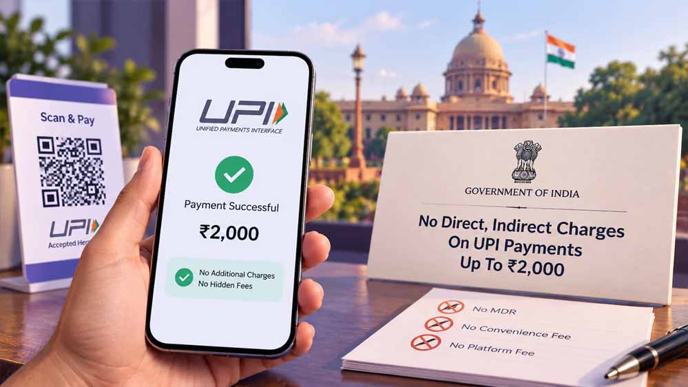 UPI यूजर्स के लिए बड़ी राहत! ₹2,000 से ऊपर के भुगतान पर शुल्क लगेगा, फिर भी ग्राहक रहेंगे बेफिक्र