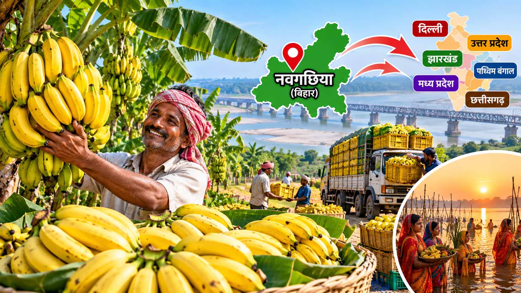 छठ पर्व से अंतरराज्यीय कारोबार तक नवगछिया के केले की धूम, जानें कौन-सी किस्में हैं किसानों की पसंद